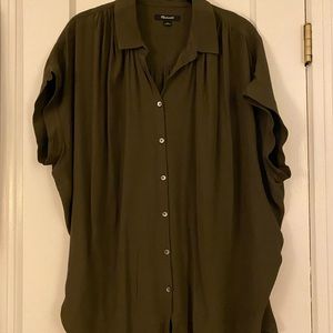 Madewell Central Drapey Shirt, Kale L